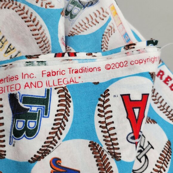 Fabric Traditions Major League Baseball Teams Cotton Fabric 1 3/4 Yard x 58 Inch - Picture 5 of 5